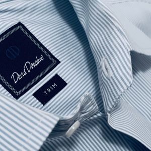 David Donahue Mens Trim Fit Dress Shirt